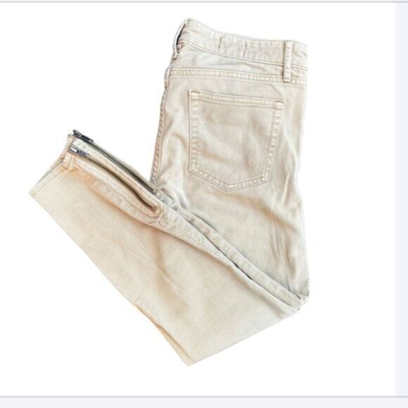 Gap Tan Low Rise Skinny Jeans with ankle zip size 26 hipster vintage 90s Y2K - Picture 3 of 5